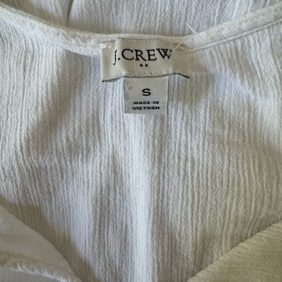 J. Crew White Textured Boho Top - Picture 4 of 5